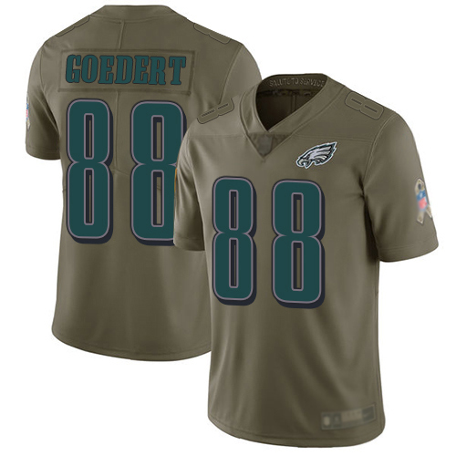 Men Philadelphia Eagles #88 Dallas Goedert Limited Olive 2017 Salute to Service Football NFL Jersey->philadelphia eagles->NFL Jersey